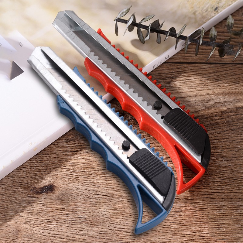 Colored Metal Paper Cutter Wallpaper Knife Factory Direct Sales Art Knife Hand Push Large Utility Knife