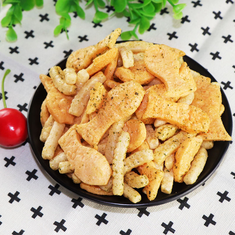 小鱼小虾大包30g膨化零食大礼包琅琅脆虾条小鱼果怀旧膨化零食品