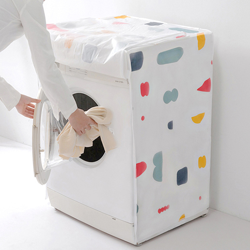 peva防水洗衣机罩防尘罩家用全自动波轮滚筒式洗衣机套拉链防灰罩