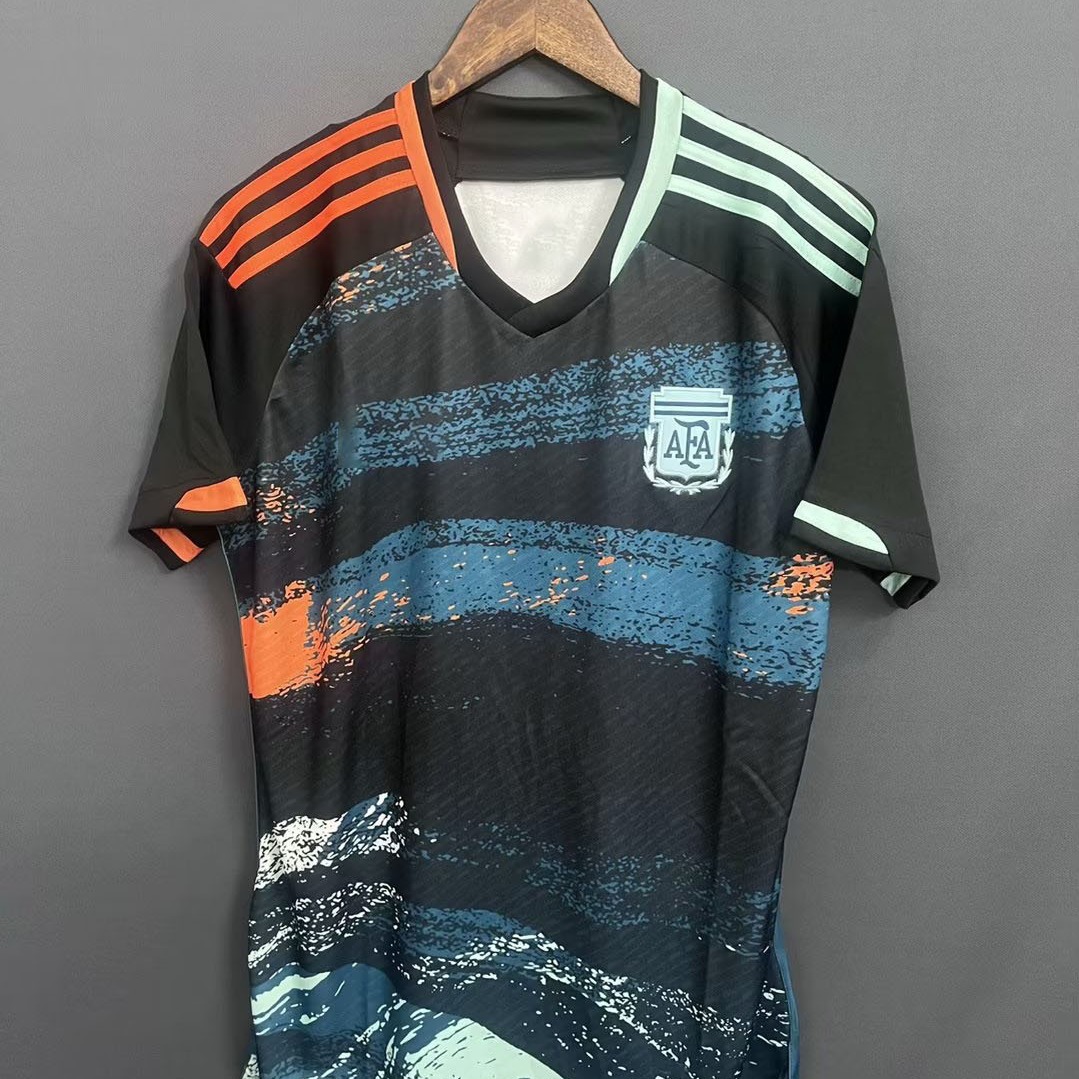 2324新款国家队阿根廷主客场球衣10号梅西足球服德保罗短袖足球服