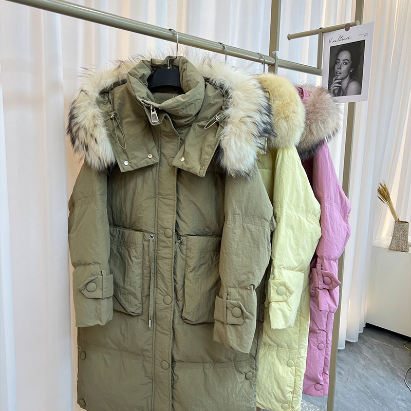 力力糖22冬羽绒服品牌折扣女装专柜撤柜剪标地摊直播一手货源批发