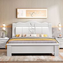 中式实木床加厚加粗床1.8x2米双人床2米2.2米直销批发特价床1.5米