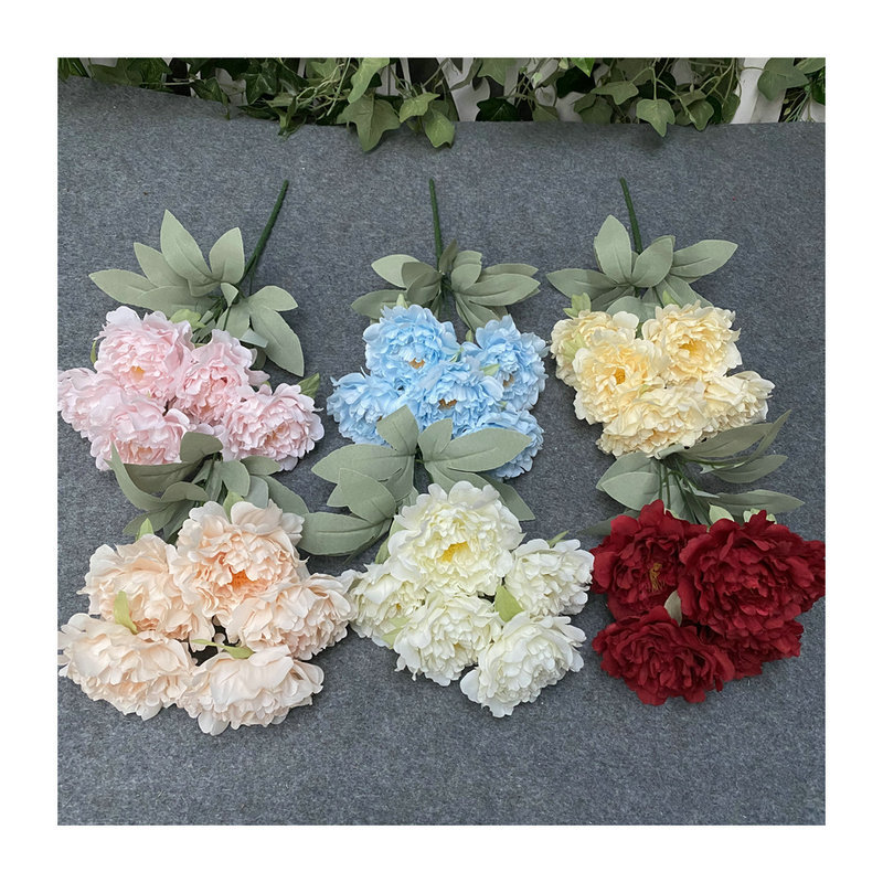 No. 5 Set Peony Wedding Hall Arch Road Lead Shooting Props Fake Flower Decoration Simulation Peony Flower Wholesale