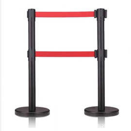 双层一米线防护栏杆隔离带伸缩带警戒警示带银行排队栏杆地铁围栏