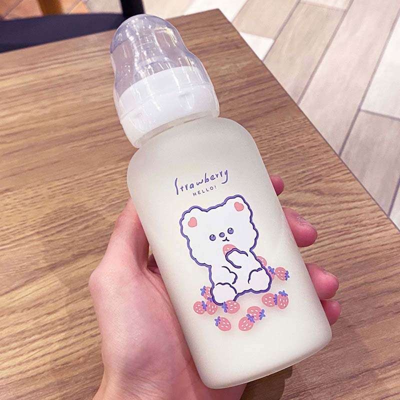 吸管奶瓶儿童喝奶水杯女学生2021新款可爱ins风高颜值杯子女网红