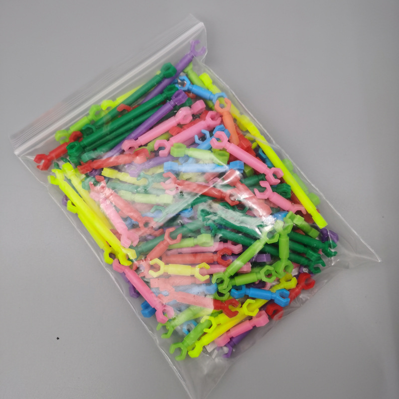100根袋装聪明棒批发 小金额儿童积木玩具聪明魔术棒拼装拼插玩具