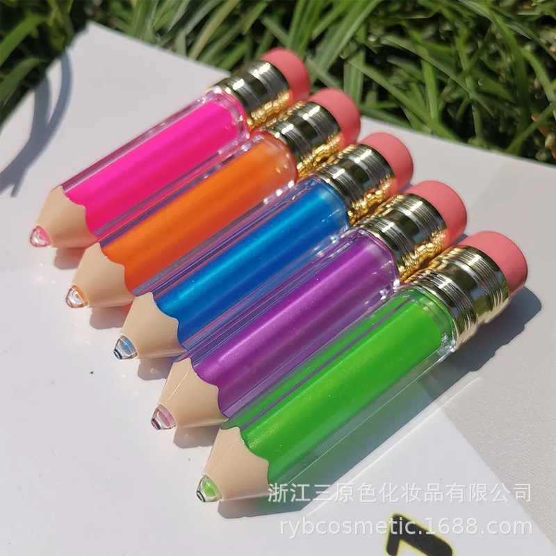 Exclusive for Cross-Border Lip Lacquer Foreign Trade Hot Selling Pencil Lip Lacquer Lip Gloss Lipstick Water Oem/Odm Macaron Color Customization