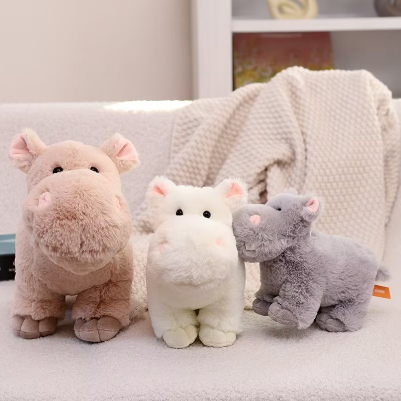 现货卡通可爱呆萌小河马毛绒公仔治愈系布娃娃儿童陪伴玩偶礼物