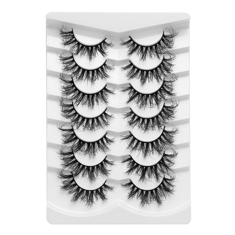 Dingsen False Eyelashes Factory Cross-Border Stable Supply 7 Pairs of False Eyelashes DSD Series Short Fried Hair