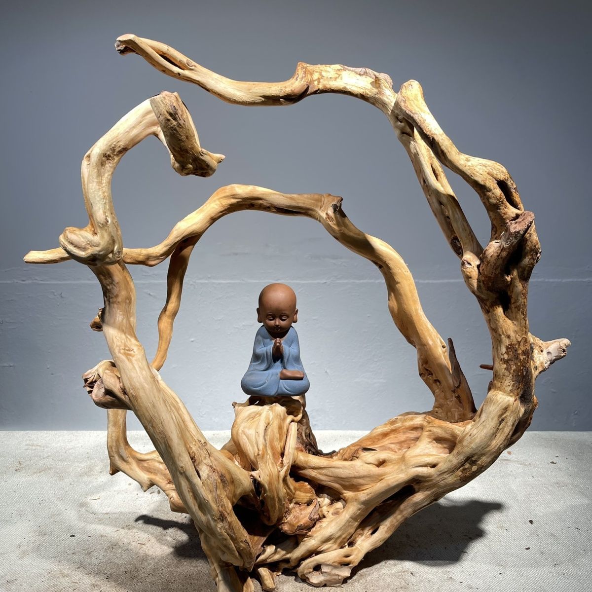 创意杜鹃根雕天然风化枯木家居客厅酒柜玄关民宿禅意古风装饰摆件