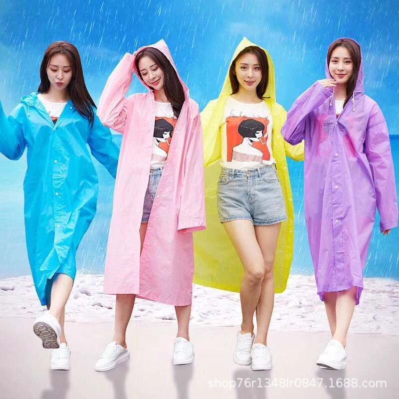 Factory Direct Sales Junda Disposable More than PE Raincoat Styles Fashion and Environment-Friendly Outdoor Drifting Special Travel Portable
