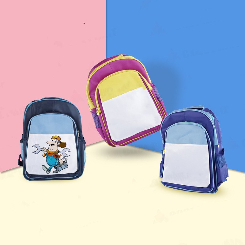 Sublimation Children's Schoolbag Blank Coating Personalized Creative DIY Color Matching Children's Large Capacity Backpack Consumables