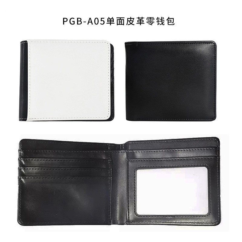 Thermal Transfer Wallet Women's Sublimation Empty Bag Clutch Leather Small Card Holder Empty Bag Consumables Factory Wholesale