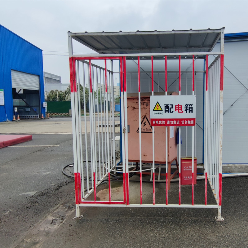 工地配电箱防护棚 室外电力设备防雨围栏 一二级配电柜防护栏杆