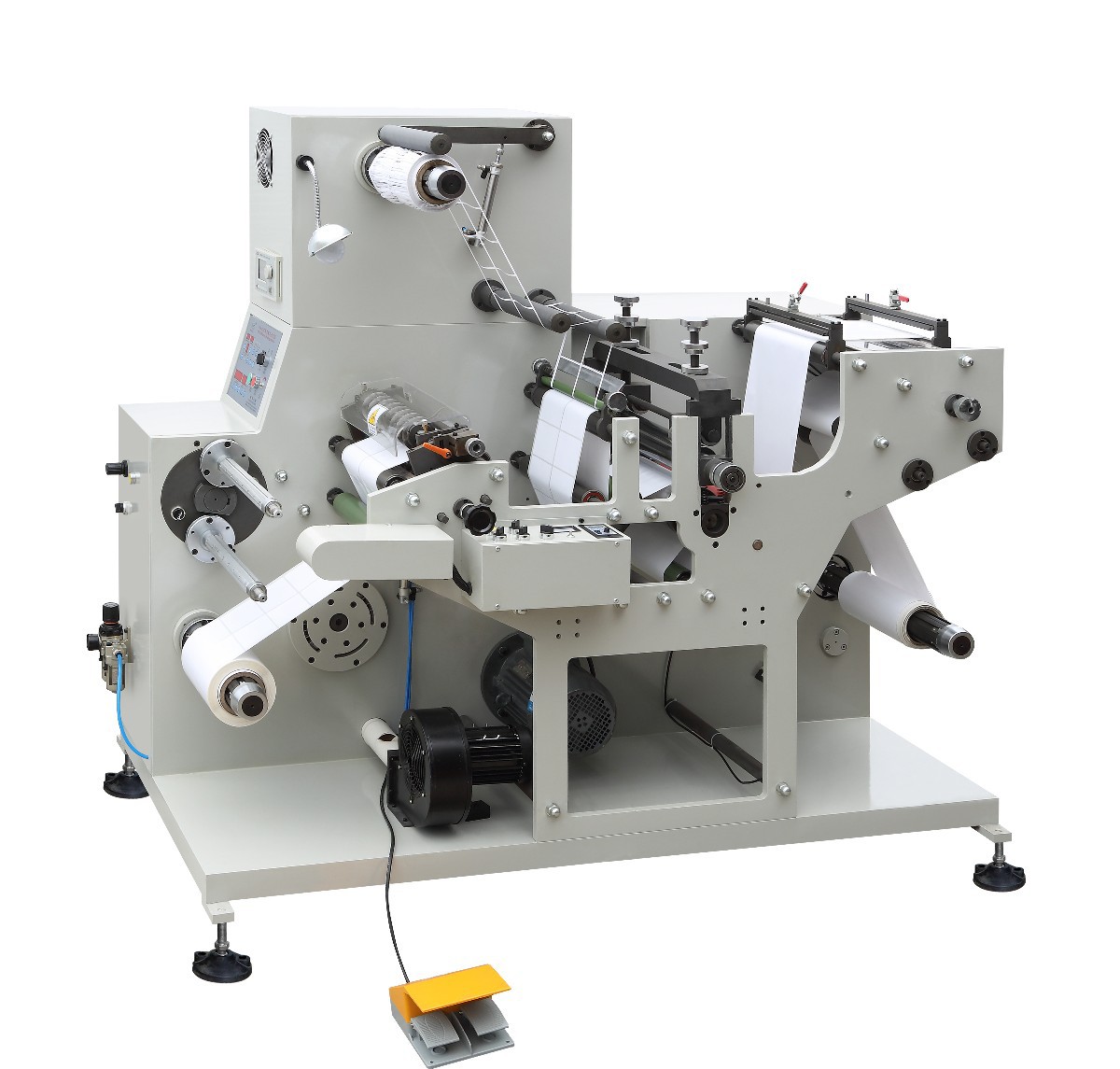 空白标签不干胶自动模切分切机 空白称纸标签模切机 圆压圆分切机