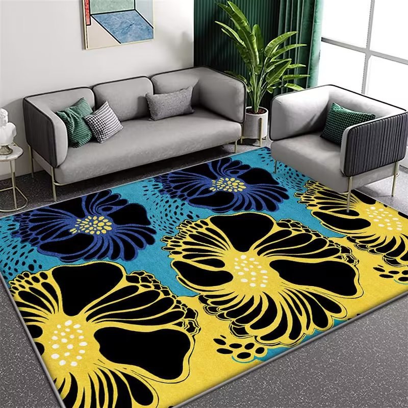 Cashmere-like Carpet Living Room Blanket Bedroom Coffee Table Bedside Mats Printed Bedside Blanket Soft Floor Mat