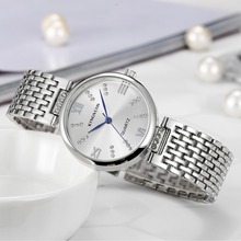 金诺时高档时尚女士镶钻手表实心钢带手表 防水女表学生表