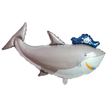 N2TY批发海洋系列海豚鲨鱼热带鱼鲸鱼龙虾铝膜气球 婚庆婚礼生日