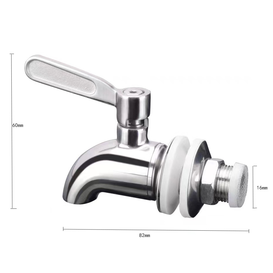 304 Stainless Steel Wine Barrel Faucet Beverage Juice Boiling Bucket Faucet Glass Wine Bottle Faucet Beer Faucet Water Tap