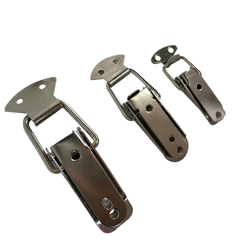 弹簧鸭嘴扣不锈钢锁扣搭扣封箱连接扣通用箱包自锁扣工具箱锁扣