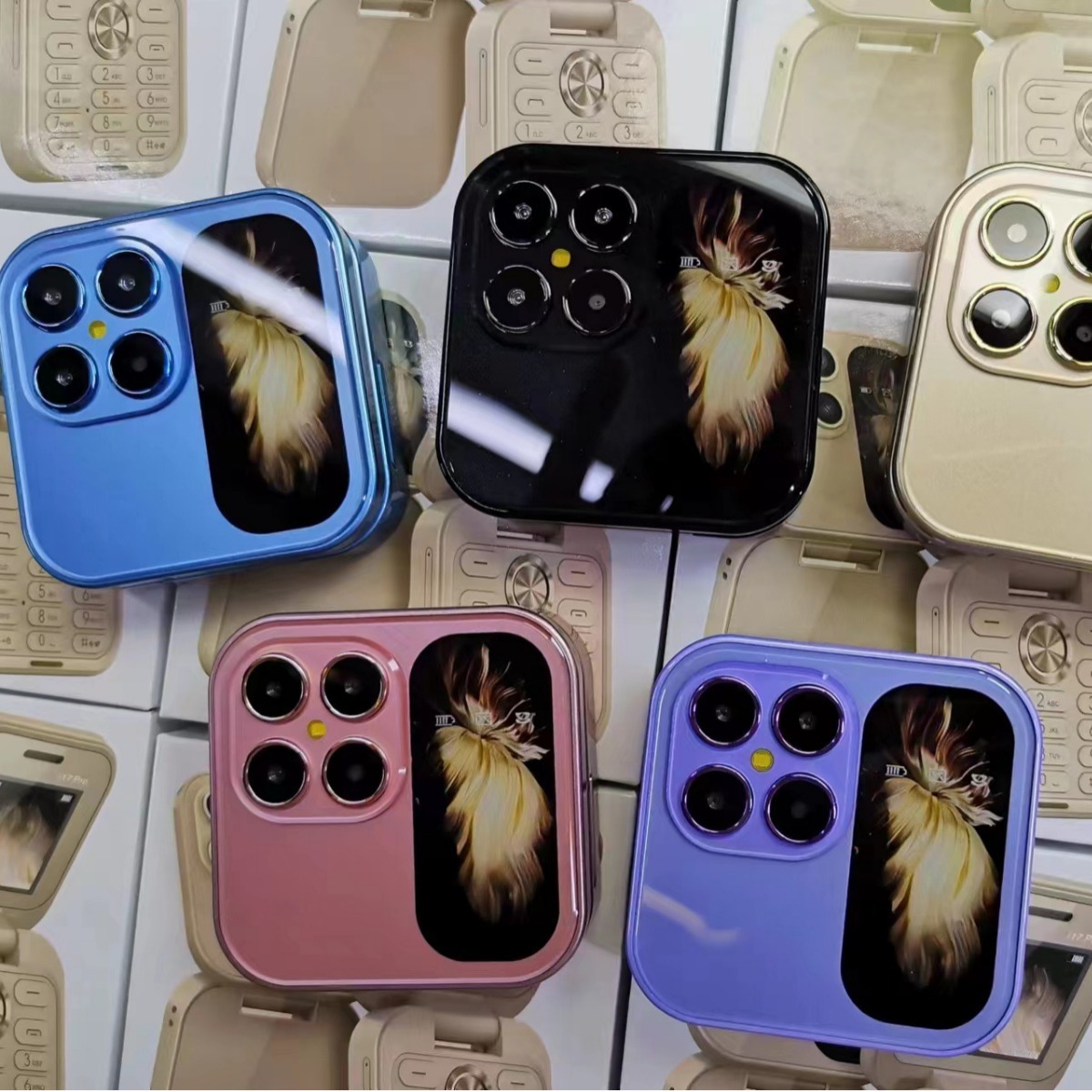 新款i17pro翻盖手机 f660 f4 f5 f6 i16pro 105 106 3310外文手机