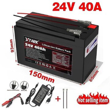 24v40ah 6s3p 18650锂电池组适用于喷雾器 手推车 儿童电动车电