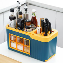 调料盒组合套装家用厨房用品一体多格收纳盐味精瓶罐多功能置物架