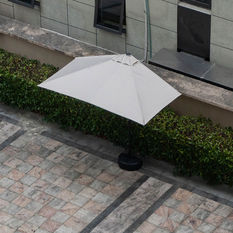 q5zr半边伞户外靠墙摇手伞边柱伞阳台绿植遮阳伞咖啡厅外摆太阳伞