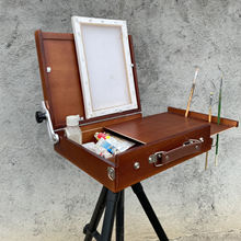 木制24*30可调节便携美术户外写生油画水彩学生多功能画箱