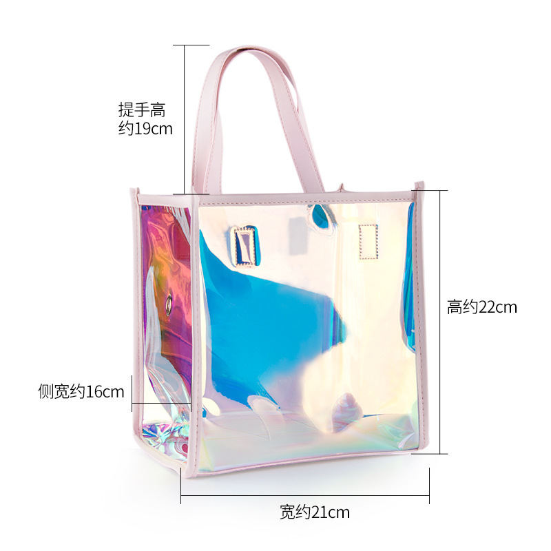 Transparent Laser Cosmetic Bag New Cosmetic Storage Travel Waterproof Wash Handbag Large and Small Manufacturers Wholesale
