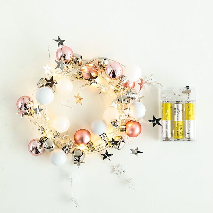 Exclusive for Cross-Border Christmas String Light New Jingling Bell String Lights Wishing Bottle XINGX round Ball Holiday Atmosphere String Lights