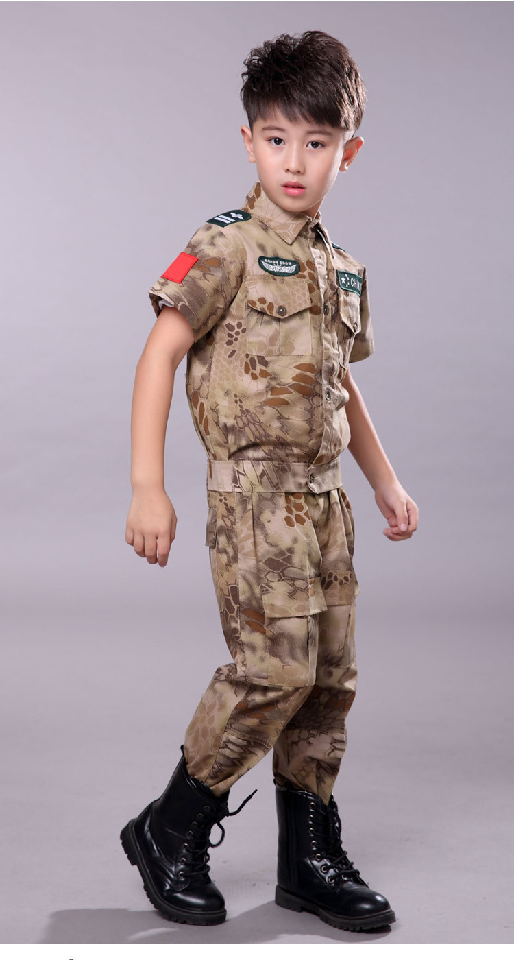 迷彩服套装儿童春秋款军装小男孩警服特种兵幼儿园军训服男童秋装