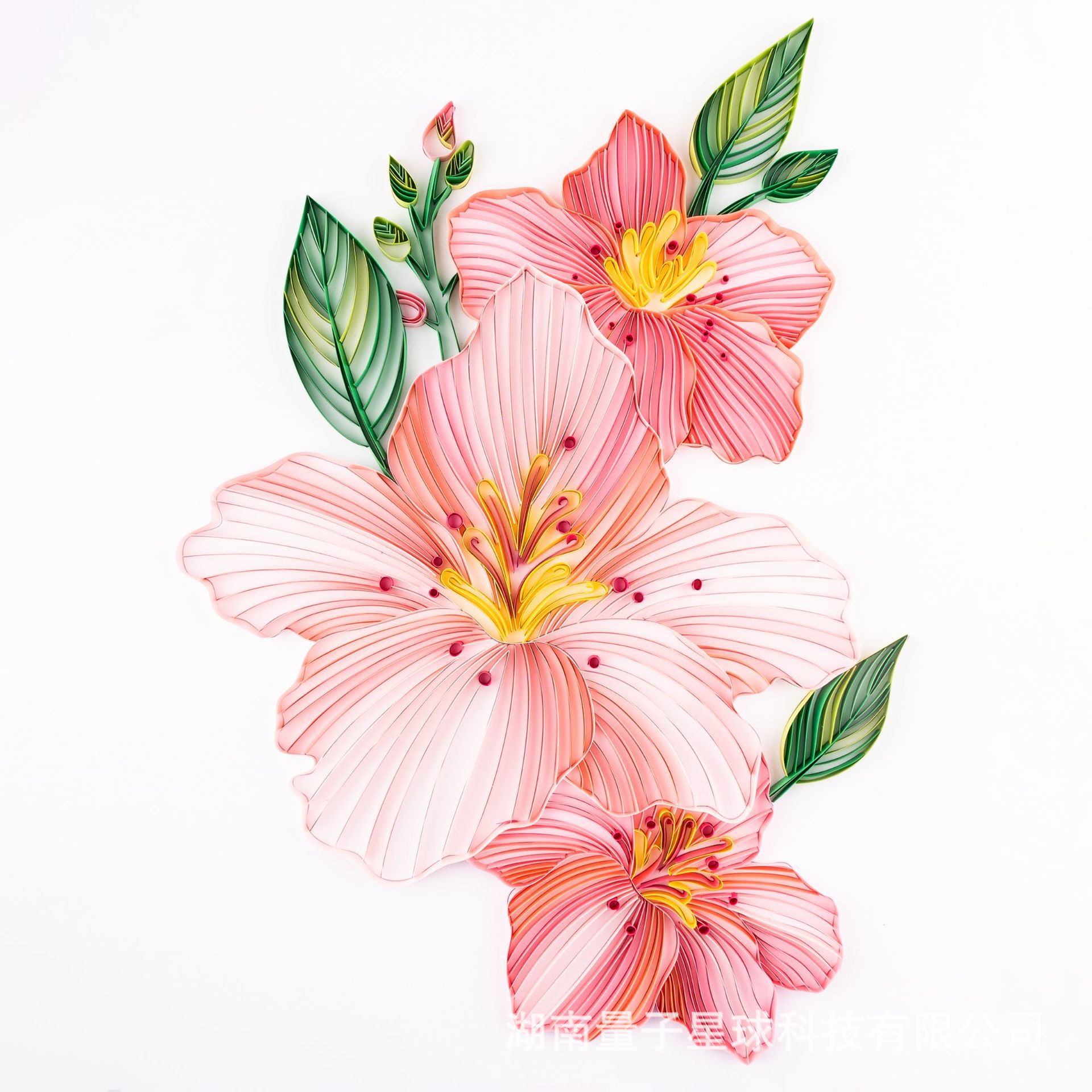 【现货跨境】衍纸画创意手工工艺品20寸杜鹃花衍纸画