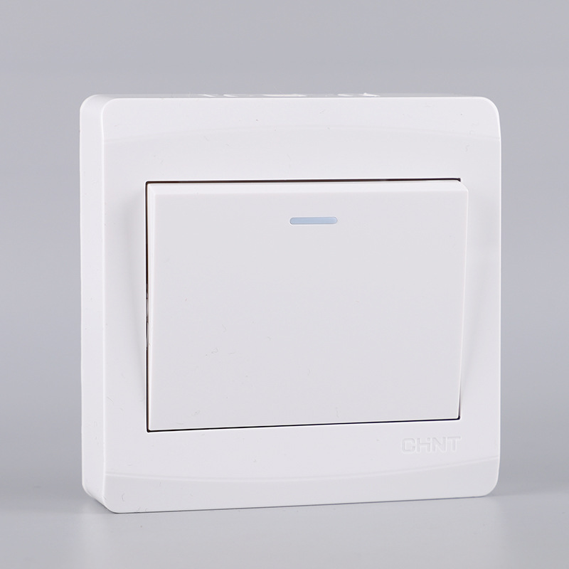 正泰1d系列照明双控86型明装开关空白面板白色十孔十五孔16a空调