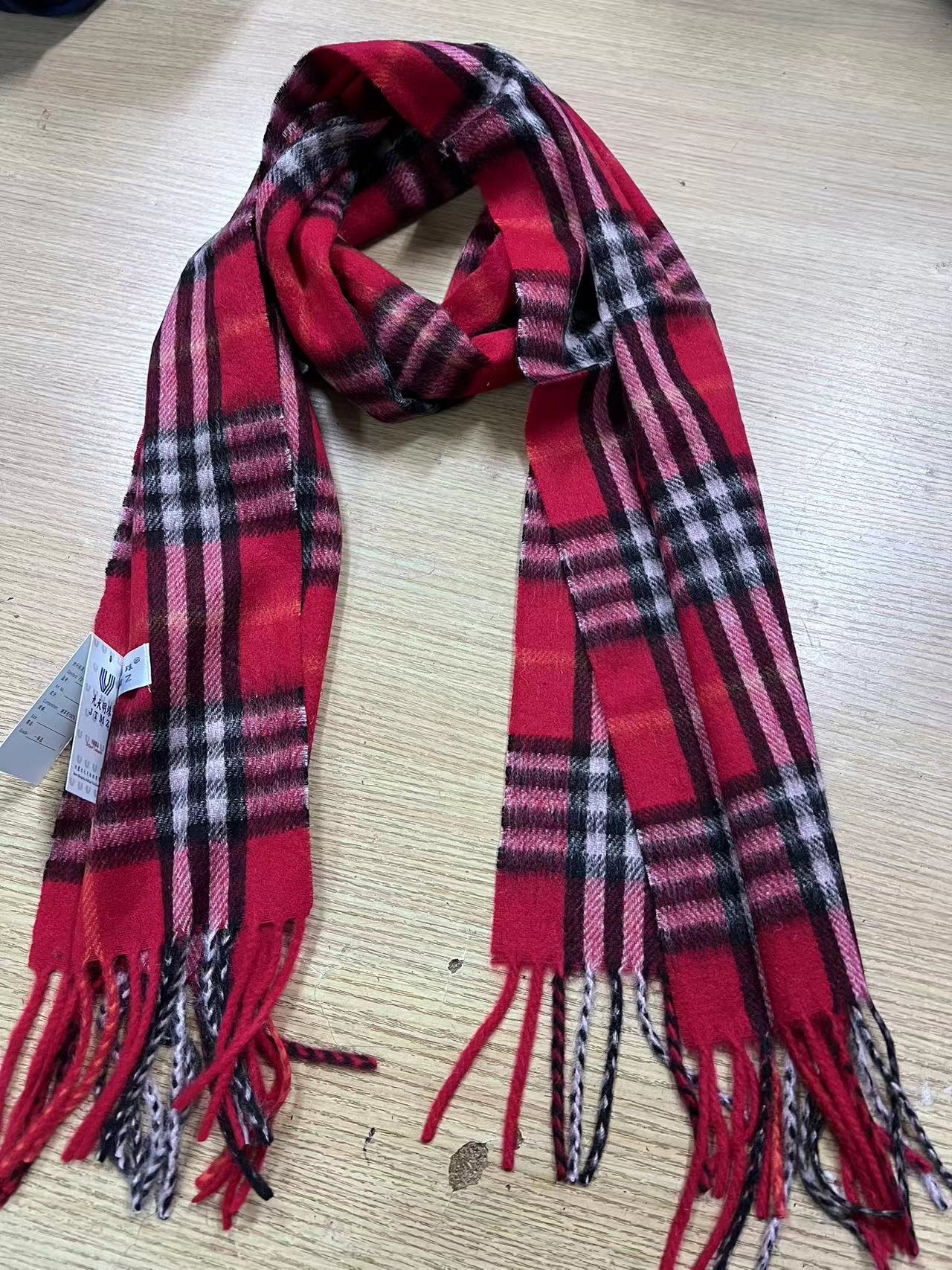 秋冬季国内专柜尾单100羊毛格子男女装长方形围巾保暖-阿里巴巴