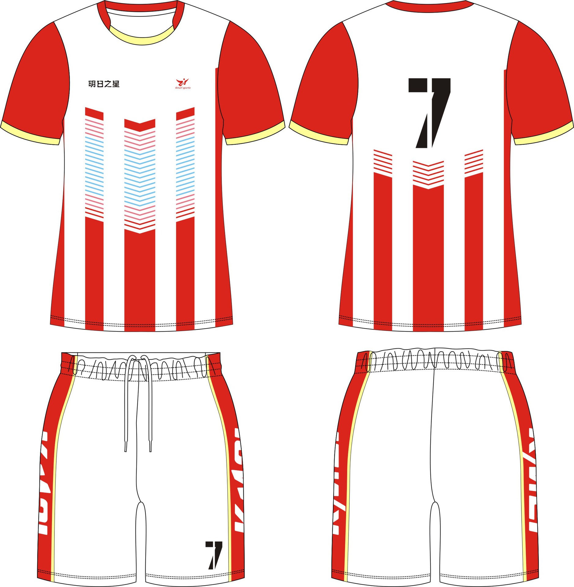 跨境新款主客场足球训练服 热升华比赛球衣 团购吸湿排汗足球队服