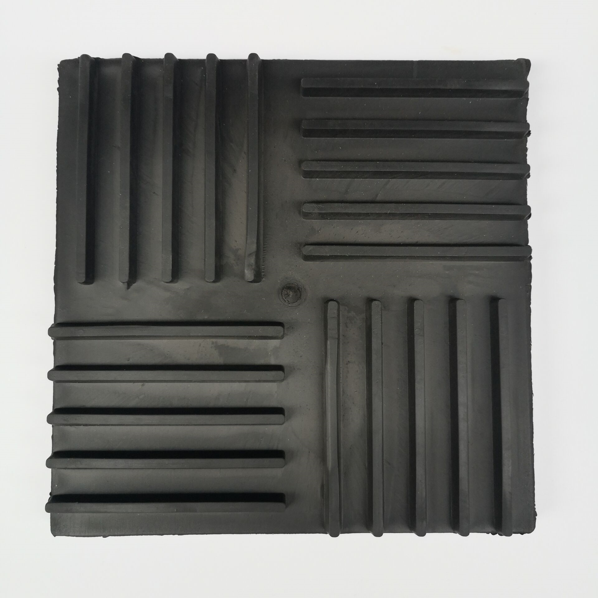 橡胶垫波浪条纹型胶块方形