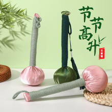 新款绸缎艾草锤手工按摩捶经络拍打棒养生捶家用办公室敲背颈椎锤