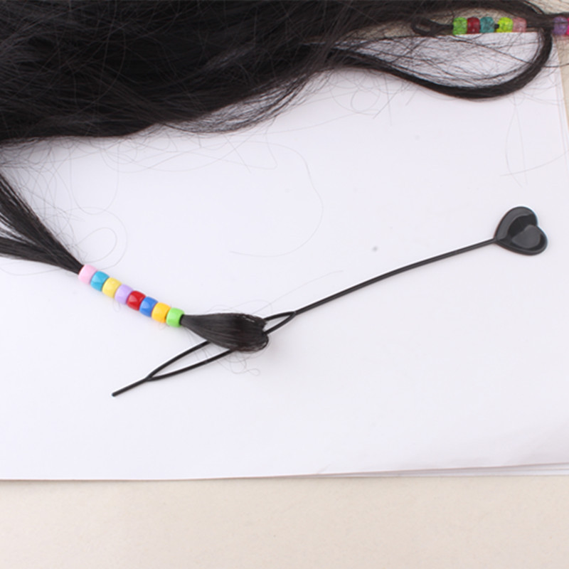 Headdress Braid Hair Hair Curler Beading Tools Headdress Decoration Colorful Beaded Girls' Braided Accessories Large Hole Beads