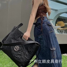 GROTTO个乐女包CARRY羊皮简约通勤小众BigPeace大容量包托特包