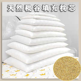 秕谷枕头瘪谷子枕芯谷秕子谷糠枕儿童宝宝幼儿园单人成人护颈椎枕