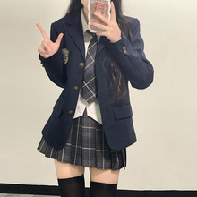 原创jk制服裙正版西装外套秋冬季新款学院风校园西服套装三件套女