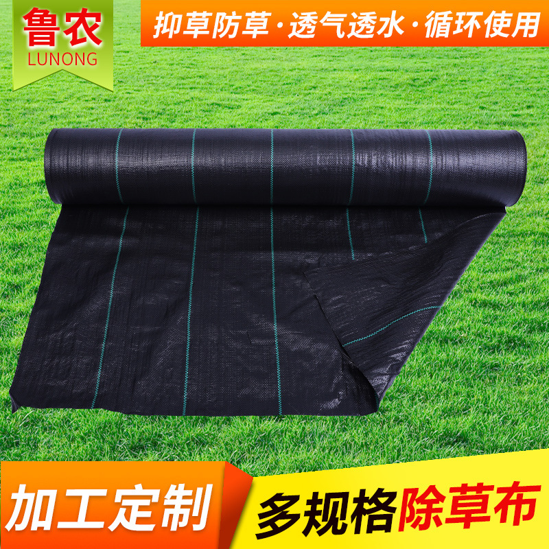 Factory Supply Weed Barrier 1.2 M Gardening Weeding Ground Cloth Agricultural Pp Plastic Anti-Grass Anti-Grass Cloth Black Ground Cloth