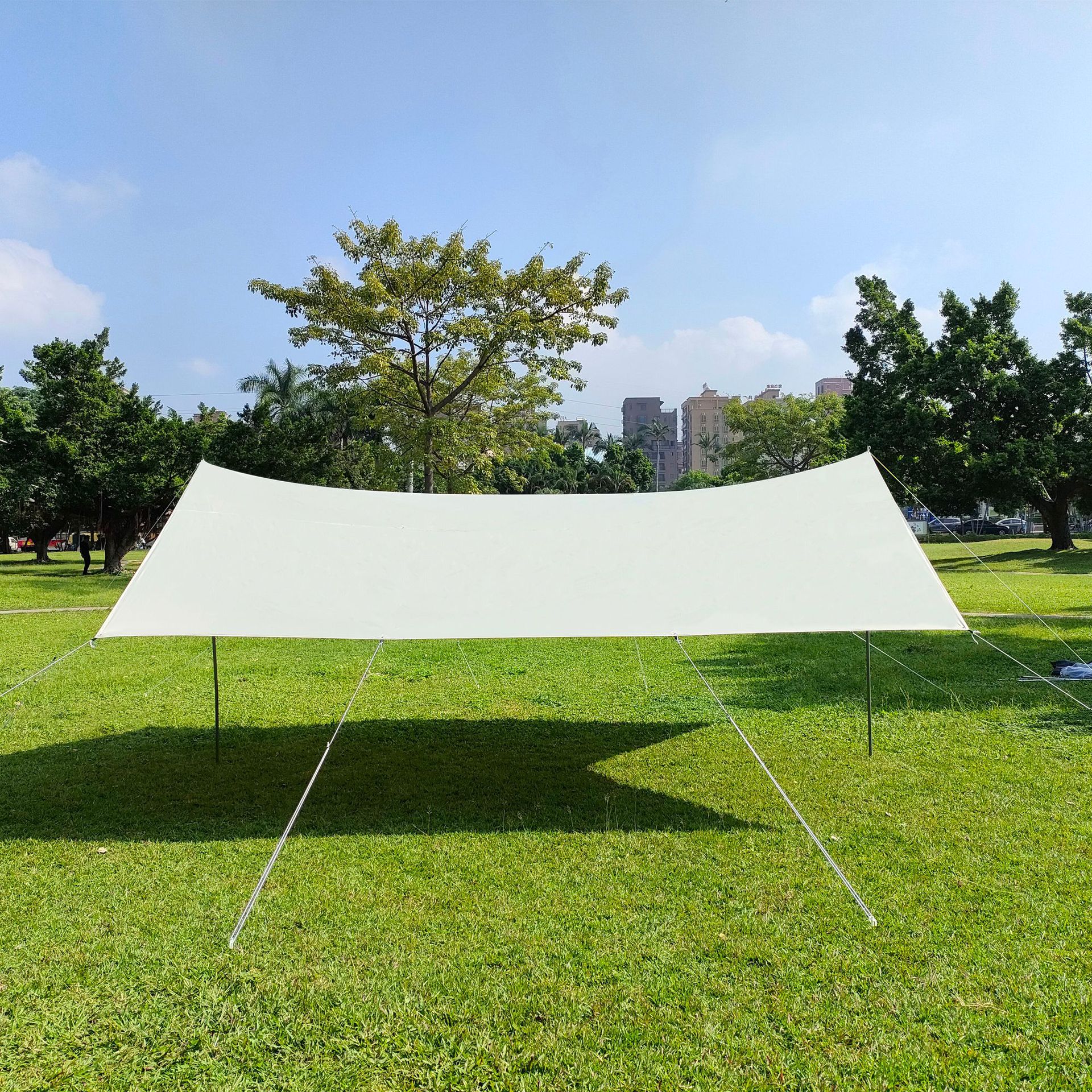 野虎天幕黑胶防紫外线遮阳凉棚防雨精致露营野餐野营六角蝶形天幕