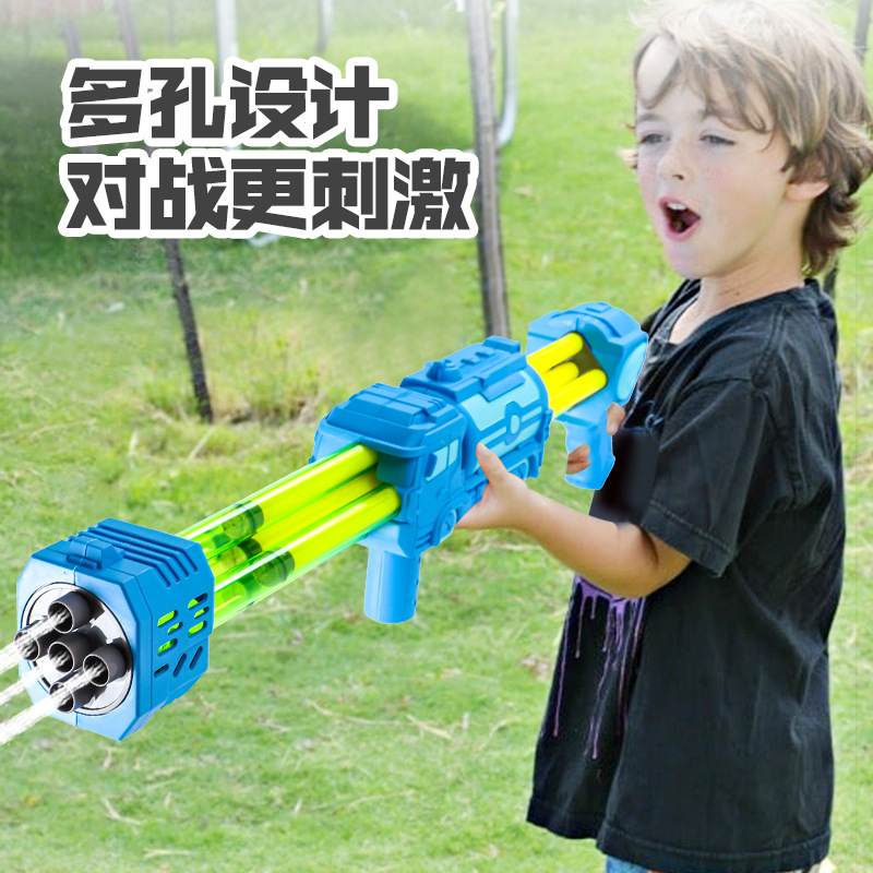 Summer Oversized Gatling Pull-out Water Monitor Drifting Water Fight Artifact Children Stall Water Gun Toy Wholesale