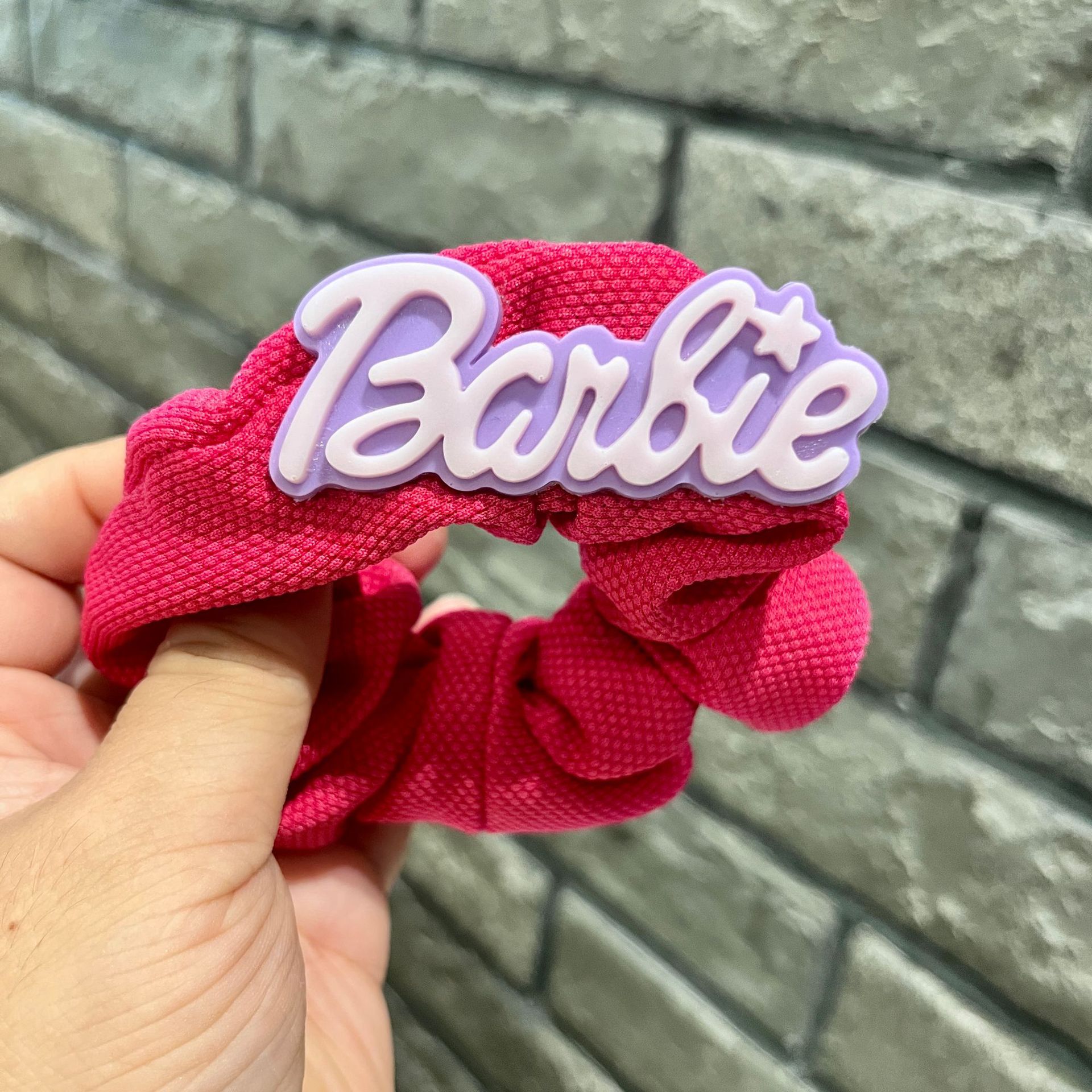 Large Korean Plush Large Intestine Hair Band Bow Hair Accessories Letter Princess Hair Rope Rose Red White Girl Headdress