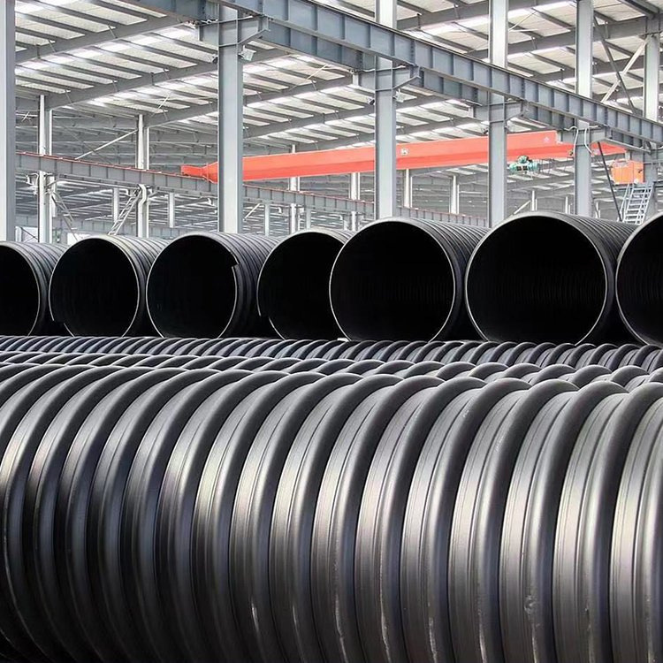 pe克拉管波纹管排污排水管增强钢带大口径钢带螺旋复合波纹管现货