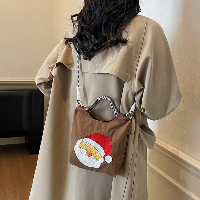 跨境2025圣诞老人女包斜挎包包女单肩包时尚手机包零钱包迷你挎包