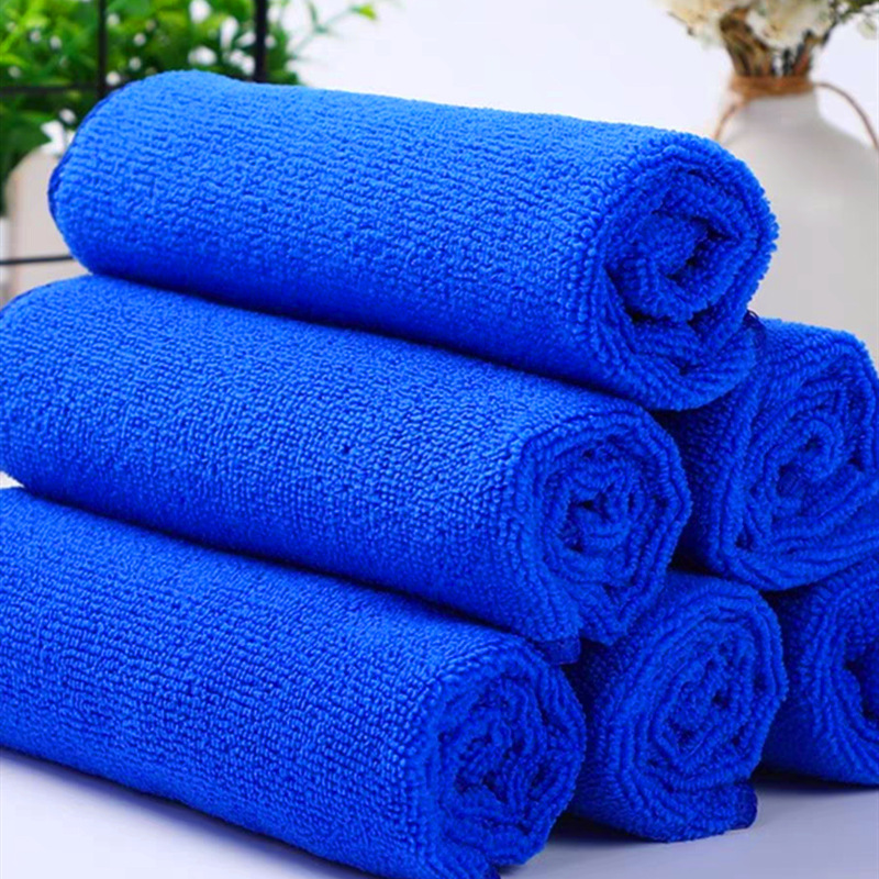 蓝色毛巾家政保洁抹布家务清洁吸水不掉毛汽车用品礼品赠品毛巾