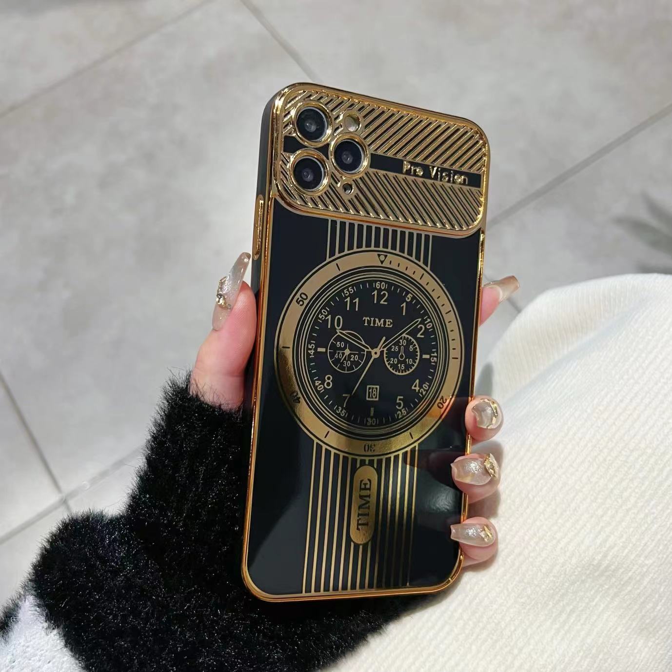 适用samsung a04磁吸简约新款时钟a04e电镀天窗防摔手